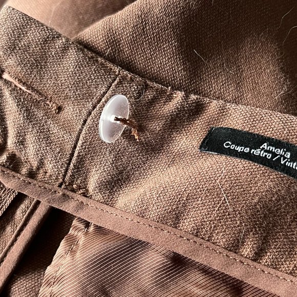 Frank and Oak Amelia Vintage Fit Brown Pants - Picture 4 of 4